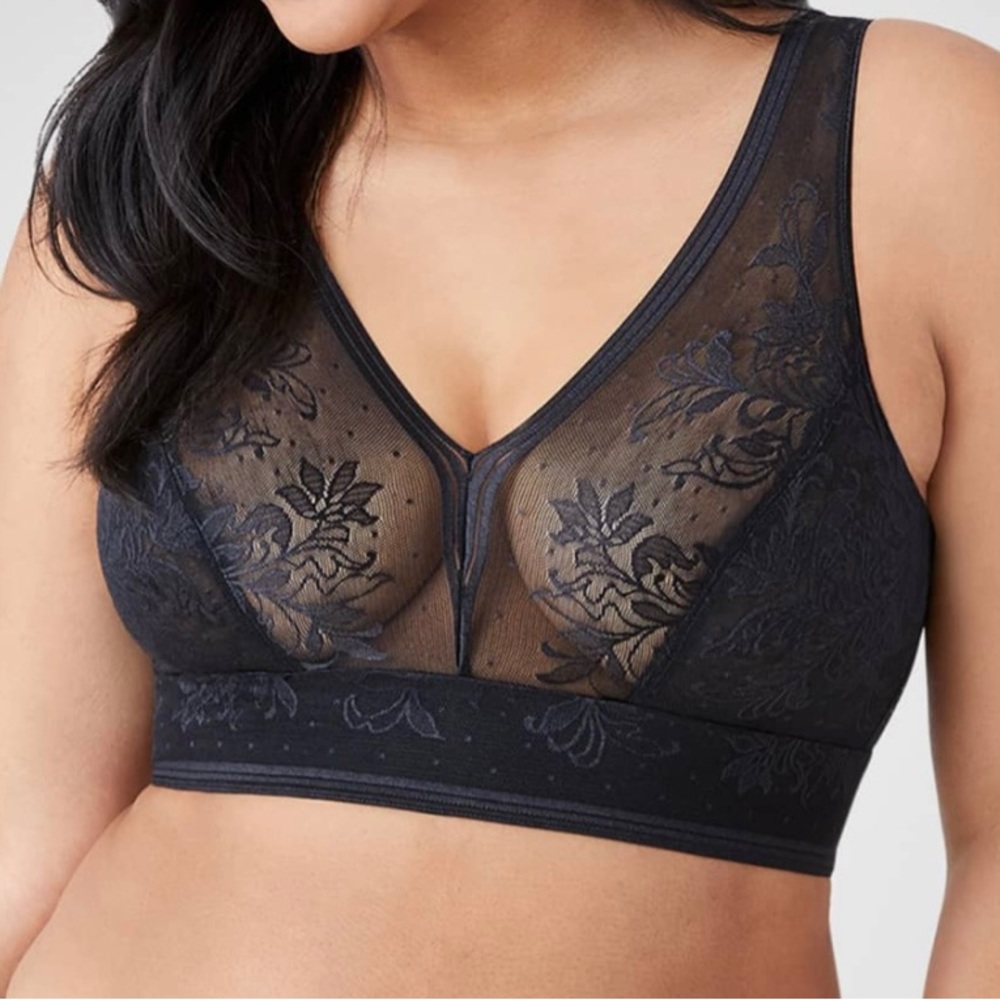 Wacoal Wireless Black Lace Bralette US 40